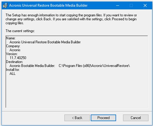 acronis true image not detecting domain network